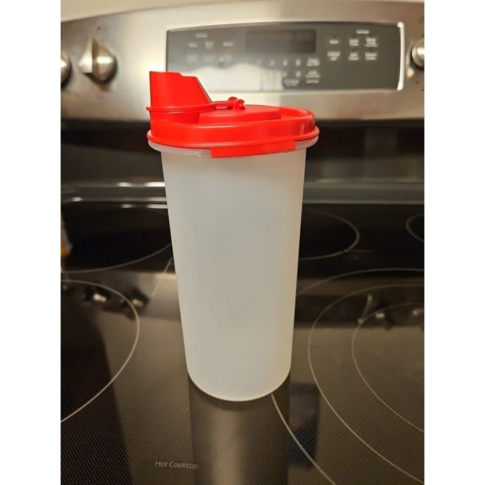 Vintage Tupperware Modular Mates 1641 #3 Container With Red Magic Flow Lid 1898B